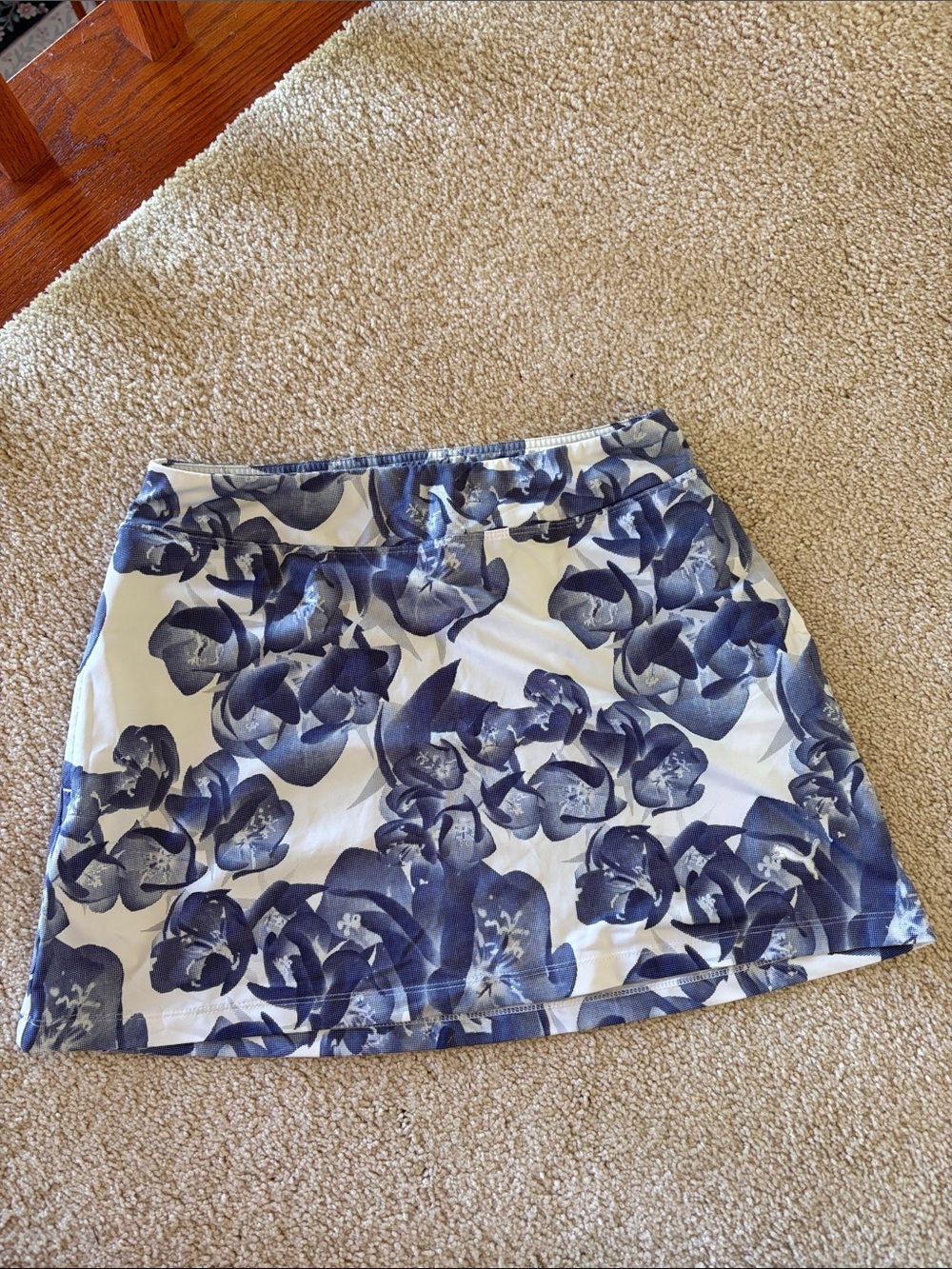 Puma Navy Blue and White Floral Mini Skirt
